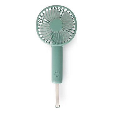 Genopladelig lommeventilator 5W/5V 1200 mAh turkis