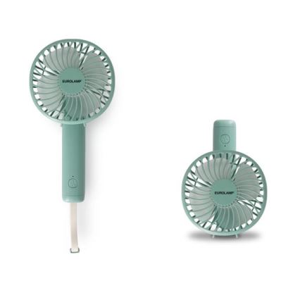 Genopladelig lommeventilator 5W/5V 1200 mAh turkis