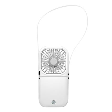 Genopladelig lommeventilator 5W/5V 2500 mAh hvid