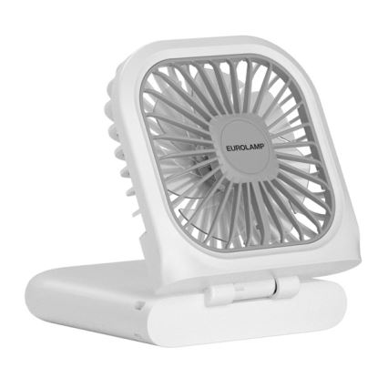 Genopladelig lommeventilator 5W/5V 2500 mAh hvid