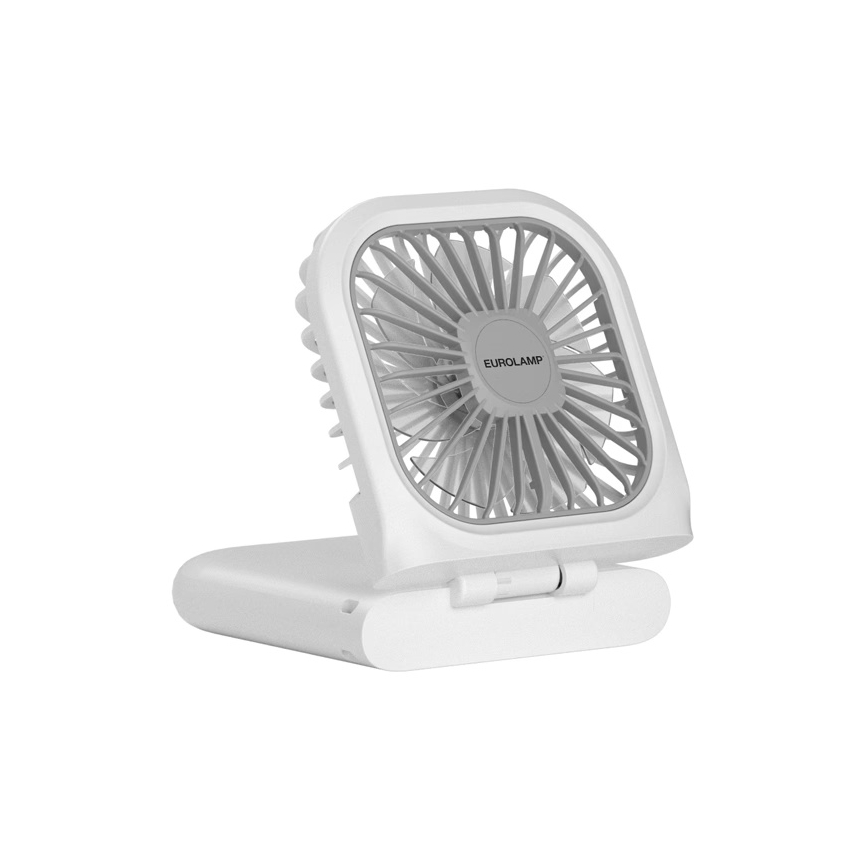 Genopladelig lommeventilator 5W/5V 2500 mAh hvid