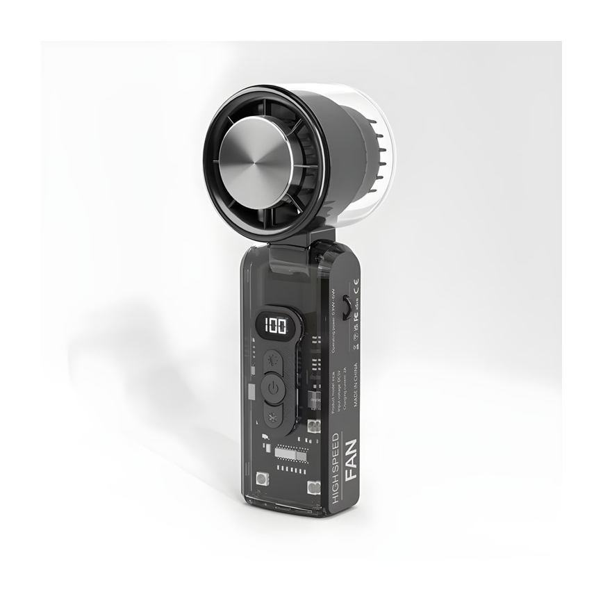 Genopladelig lommeventilator 6 W / 5 V, 2000 mAh