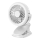 Genopladelig skrivebordsvifte med klemme, 6 W/5 V, 1200 mAh, hvid