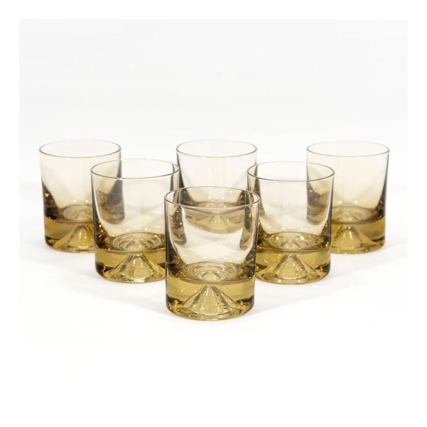 Glas 6 stk. 100 ml røgfarvet