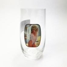 Glas med kvindemotiv