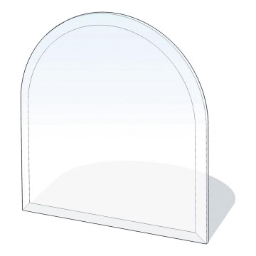 Glas under pejs 1000x1000x6 mm semi-bue