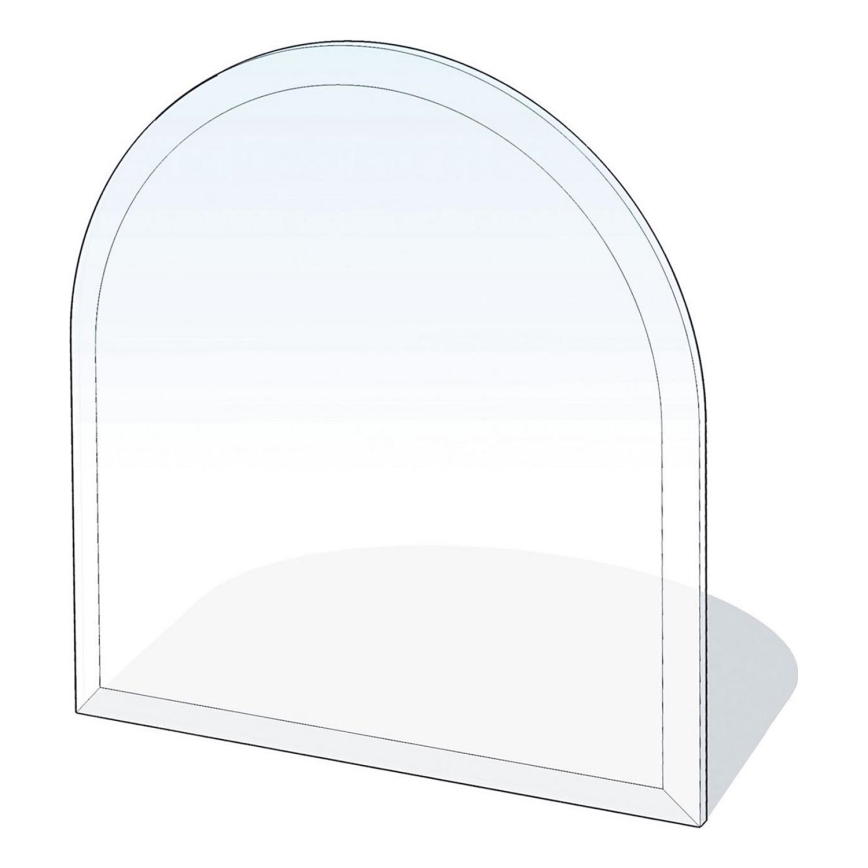 Glas under pejs 1000x1000x6 mm semi-bue
