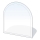 Glas under pejs 1000x1000x6 mm semi-bue