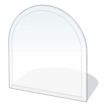 Glas under pejs 1000x1000x8 mm semi-bue