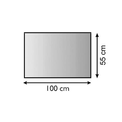 Glas under pejs 1000x550x6 mm rektangel