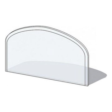 Glas under pejs 1000x550x6 mm semi-bue