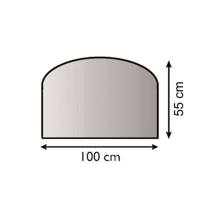 Glas under pejs 1000x550x6 mm semi-bue