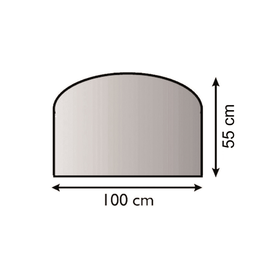 Glas under pejs 1000x550x6 mm semi-bue