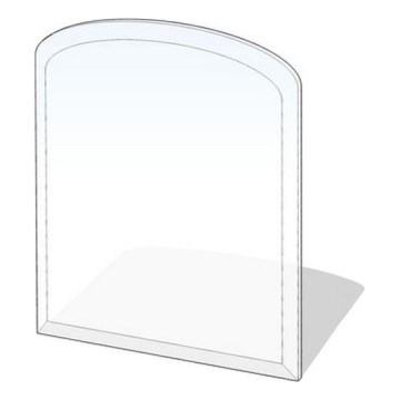 Glas under pejs 1100x1000x8 mm semi-bue