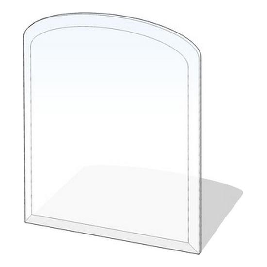 Glas under pejs 1100x1000x8 mm semi-bue