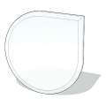 Glas under pejs 1100x1100x6 mm tåre