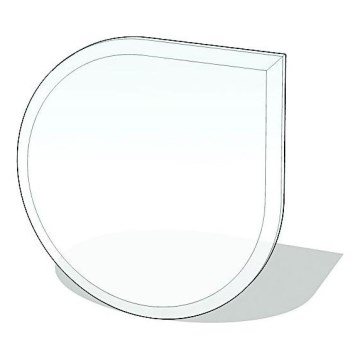 Glas under pejs 1100x1100x6 mm tåre