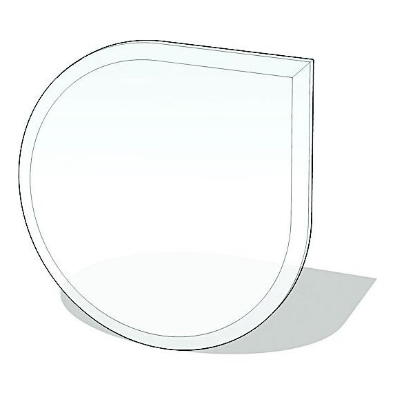 Glas under pejs 1100x1100x6 mm tåre