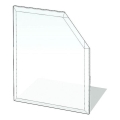 Glas under pejs 1100x1100x8 mm affaset firkant
