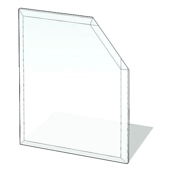 Glas under pejs 1100x1100x8 mm affaset firkant