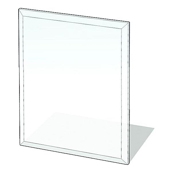 Glas under pejs 1200x1000x8 mm rektangel
