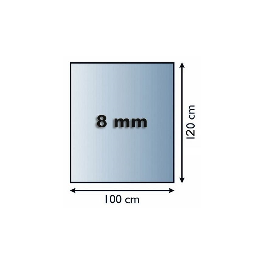 Glas under pejs 1200x1000x8 mm rektangel
