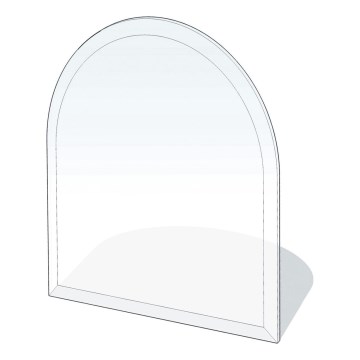 Glas under pejs 1200x1000x8 mm semi-bue