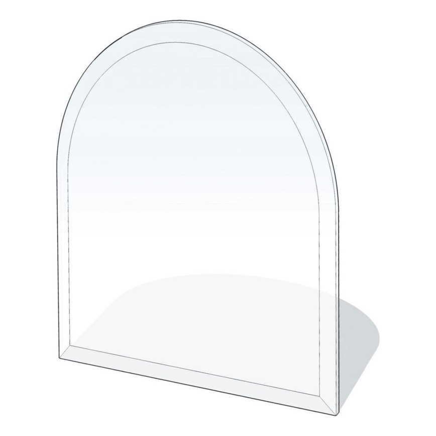 Glas under pejs 1200x1000x8 mm semi-bue