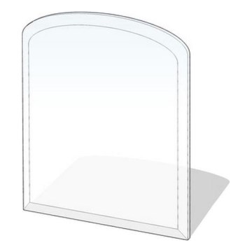 Glas under pejs 1200x1000x8 mm semi-bue