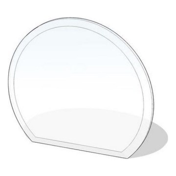 Glas under pejs 1200x1050x8 mm halvrund
