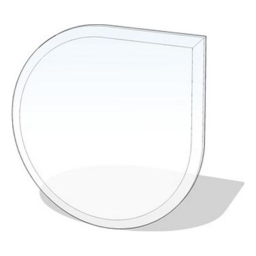 Glas under pejs 1250x1250x8 mm tåre