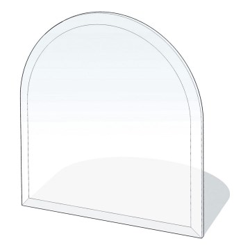 Glas under pejs 800x800x8 mm semi-bue