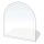 Glas under pejs 800x800x8 mm semi-bue