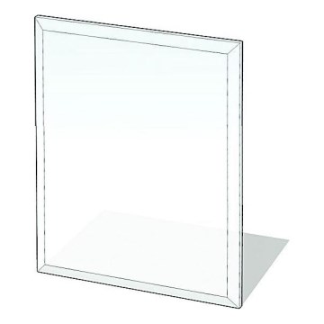 Glas under pejs 900x750x8 mm rektangel