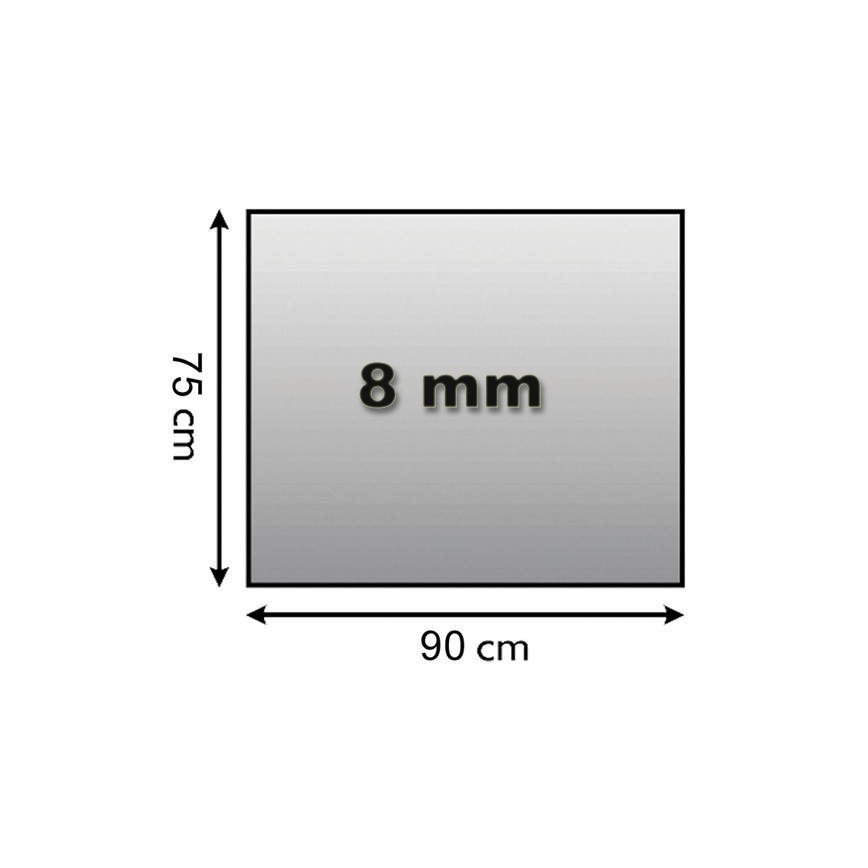 Glas under pejs 900x750x8 mm rektangel