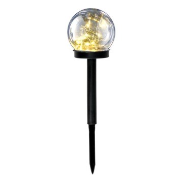 GLEAM LED-solcellelampe med sensor, LED/1,2V, 3000K, IP44, 40 mAh, klar/sort