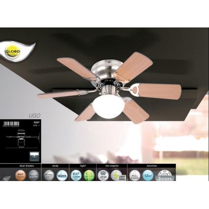 Globo - Loftventilator 1xE27/60W/230V