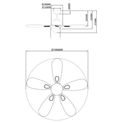 Globo - Loftsventilator 1xE14/60W/230V