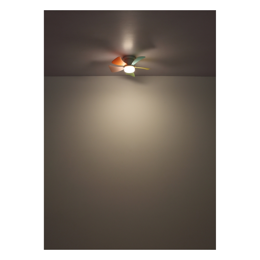 Globo - LED-dæmpbar loftventilator LED/10W/230V 3000-6500K flerfarvet + fjernbetjening