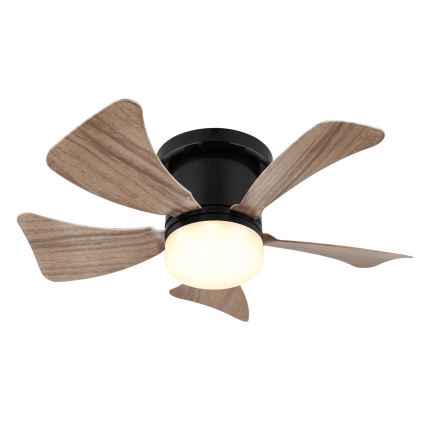 Globo - LED-dæmpbar loftventilator LED/10W/230V 3000-6500K brun + fjernbetjening