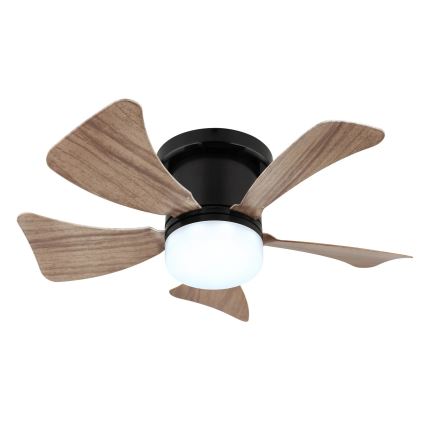 Globo - LED-dæmpbar loftventilator LED/10W/230V 3000-6500K brun + fjernbetjening