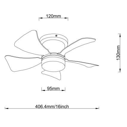 Globo - LED loftventilator dæmpbar LED/10W/230V 3000-6500K brun + fjernbetjening