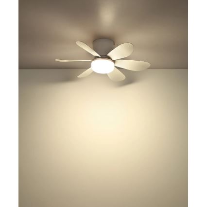 Globo - LED dæmpbar loftventilator LED/5W/230V 2700-6500K hvid + fjernbetjening