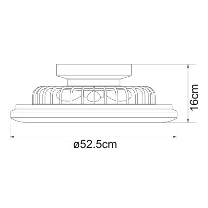 Globo - LED Loftlampe med ventilator dæmpbar LED/30W/230V 3000-6500K + fjernbetjening