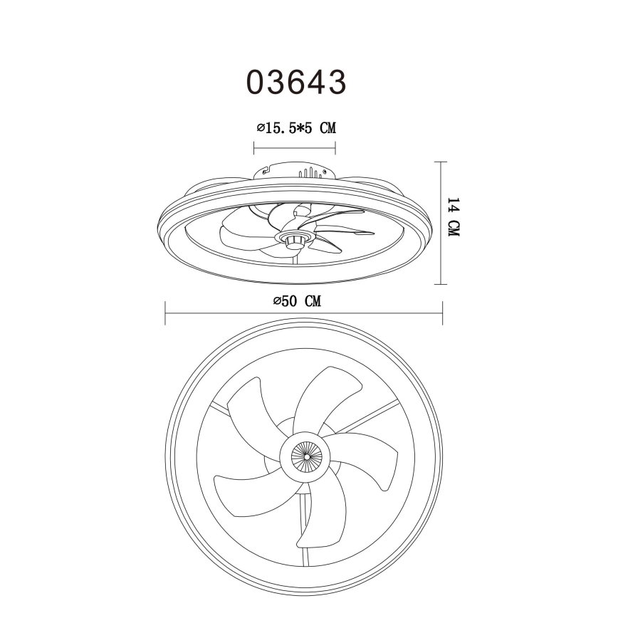 Globo - LED loftventilator dæmpbar LED/40W/230V 3000-6500K + fjernbetjening