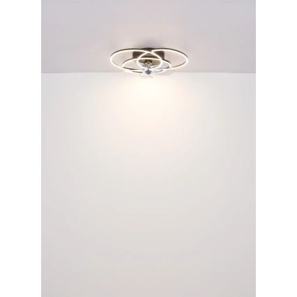 Globo - LED Dæmpbar loftventilator LED/40W/230V 3000-6500K sort + fjernbetjening