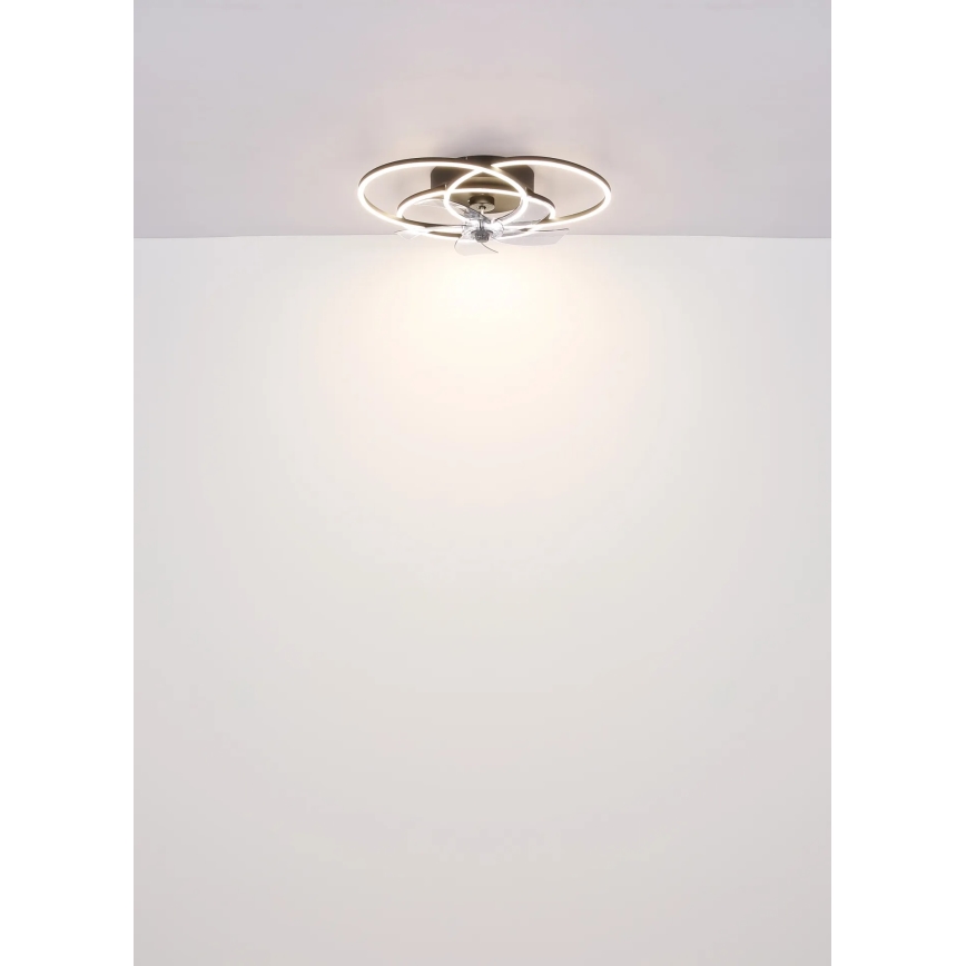 Globo - LED Dæmpbar loftventilator LED/40W/230V 3000-6500K sort + fjernbetjening
