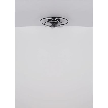 Globo - LED Dæmpbar loftventilator LED/40W/230V 3000-6500K sort + fjernbetjening