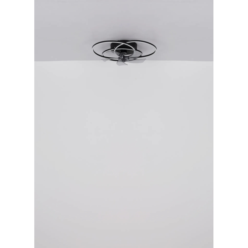Globo - LED Dæmpbar loftventilator LED/40W/230V 3000-6500K sort + fjernbetjening