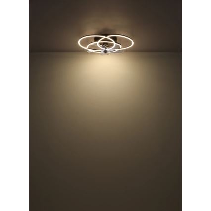 Globo - LED Dæmpbar loftventilator LED/40W/230V 3000-6500K sort + fjernbetjening